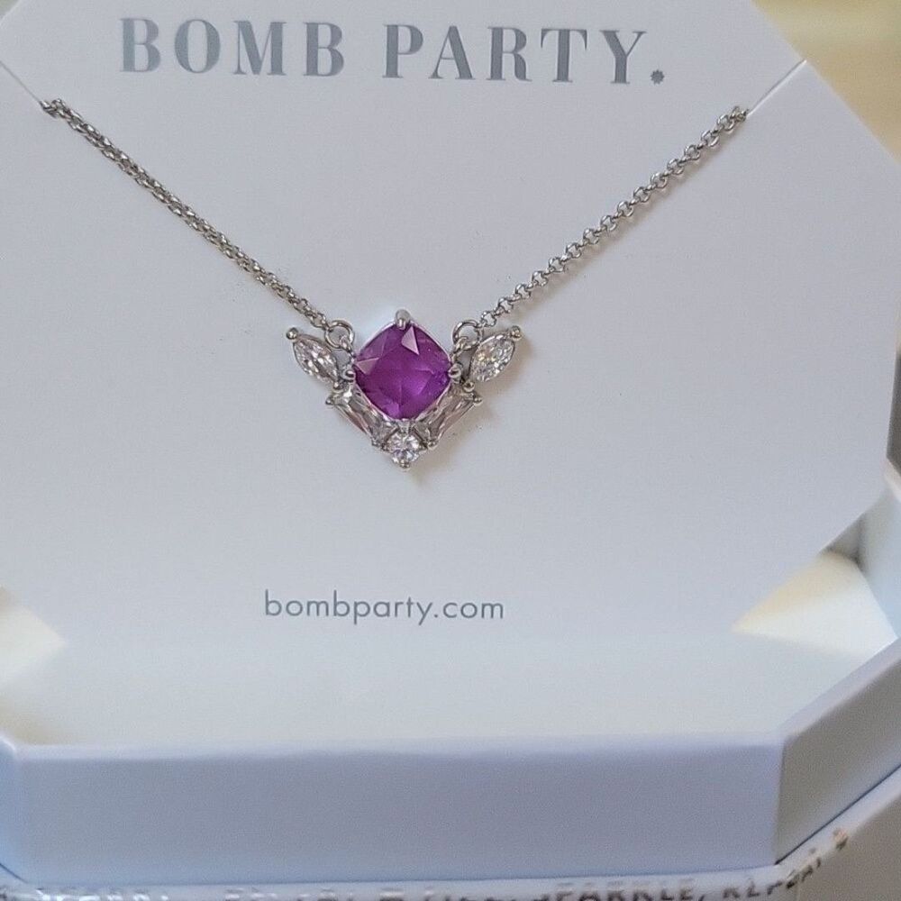 Bomb Party Purple Quartz Necklace